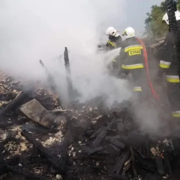 Pożar szopy w Danielowie