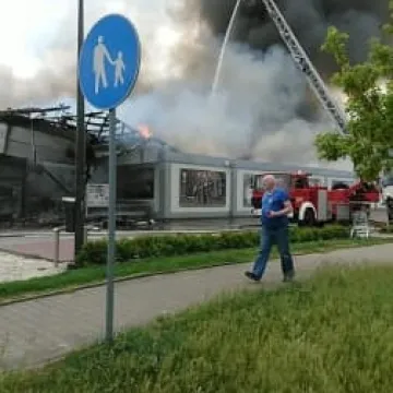 Wielki pożar sklepu Lidl na ul. Jagiellońskiej