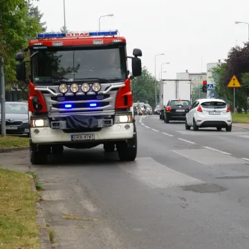 Pożar w wieżowcu w Radomsku