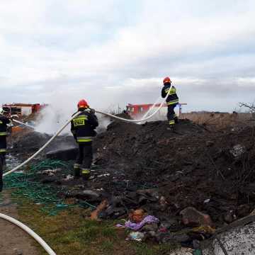 Zapaliło się dzikie wysypisko śmieci w gminie Kodrąb