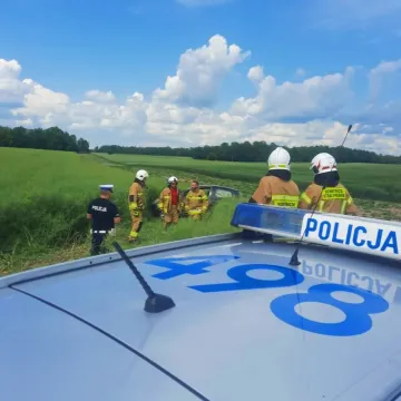 76-letni kierowca wypadł z drogi. Jechał za szybko