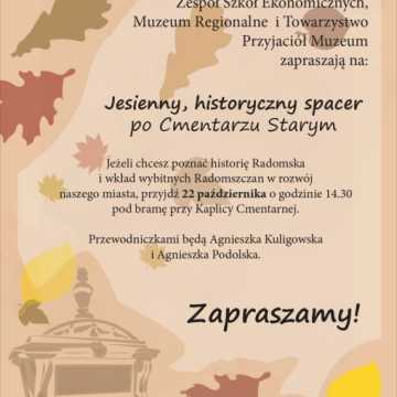 Jesienny, historyczny spacer po radomszczańskim Cmentarzu Starym