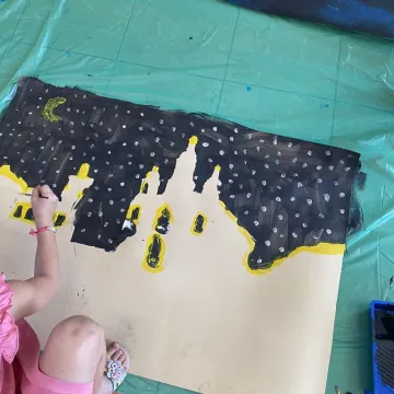 Radomszczańskie pejzaże oczami dzieci. Warsztaty prof. Wiatra w Muzeum w Radomsku