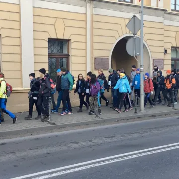 Na trasie Pieszego Maratonu Niepodległości