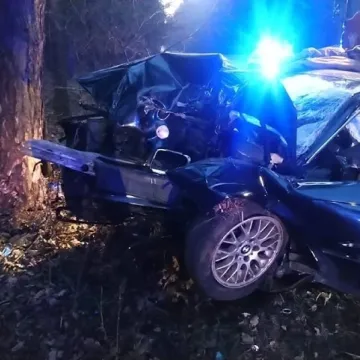 19-latek wjechał czołowo w drzewo