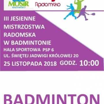 III Jesienne Mistrzostwa Radomska w Badmintonie