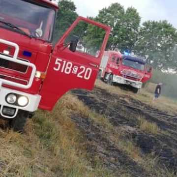 Pożar prasy rolniczej i ścierniska w Żytnie