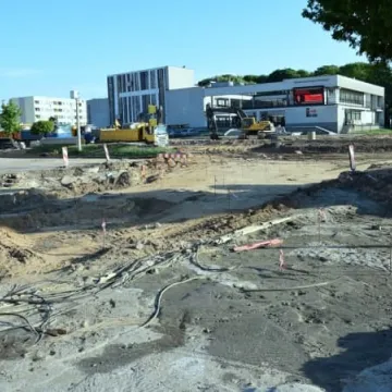 Prace przy budowie ronda na ul. Brzeźnickiej