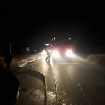 Pożar samochodu w Kodrębie