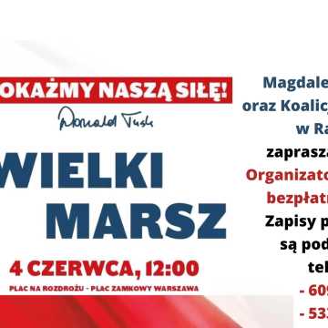 Magdalena Spólnicka i Koalicja Obywatelska w Radomsku zapraszają na marsz. Będzie bezpłatny transport do Warszawy!