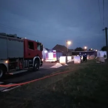 Wypadek ciężarówki koło Gidel