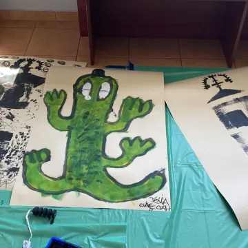 Radomszczańskie pejzaże oczami dzieci. Warsztaty prof. Wiatra w Muzeum w Radomsku