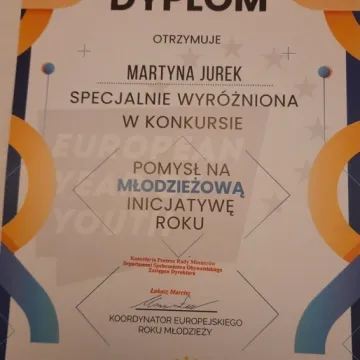 Martyna Jurek z „Drzewniaka” nagrodzona w konkursie KPRM