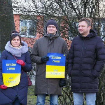 Radomsko: Wiec solidarności z Ukrainą