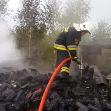 Pożar szopy w Danielowie