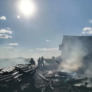 Sokola Góra – pożar drewnianego budynku