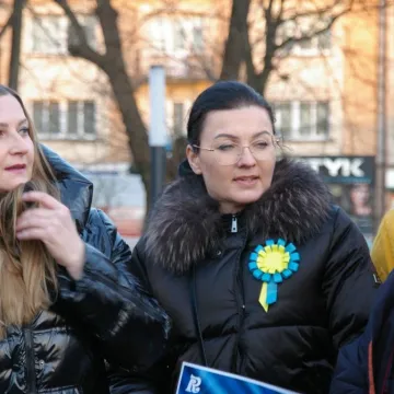 Radomsko: Wiec solidarności z Ukrainą