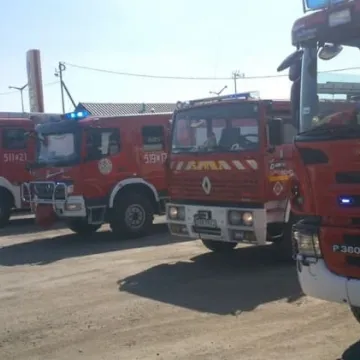 Pożar dachu w Stobiecku Szlacheckim