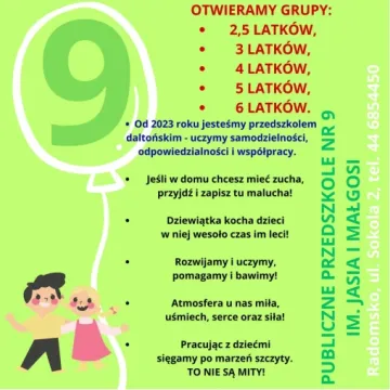 Przedszkole nr 9 czeka na dzieci