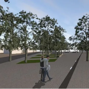 Wizualizacja skweru przy ul. Sierakowskiego