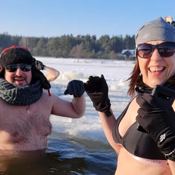 Walentynkowe morsowanie w Zakrzówku Szlacheckim