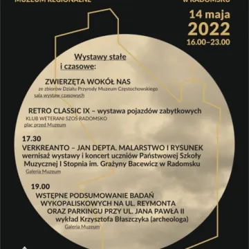 14 maja muzeum w Radomsku otwarte nocą