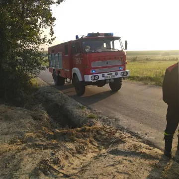 Pożar balotów siana w gm. Wielgomłyny