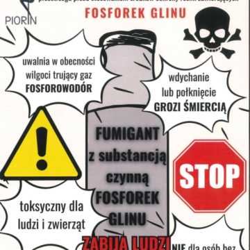 Ostrzeżenie przed stosowaniem środków ochrony roślin zawierających fosforek glinu