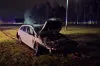 Wypadek w Dąbrowie. Opel zderzył się z toyotą podczas manewru wyprzedzania
