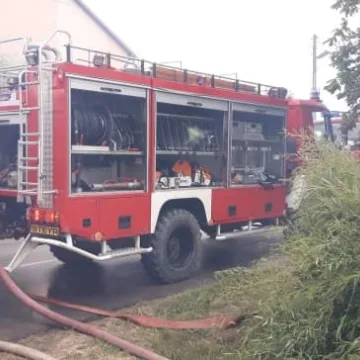 Pożar budynku w Zapolicach