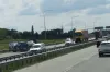 Wystrzał opony w lawecie. Wypadek na autostradzie A1 niedaleko Kamieńska