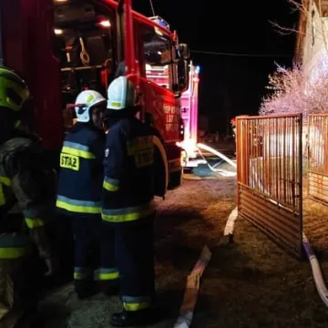 Pożar w domu w Janowie w gm. Dobryszyce