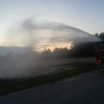 Pożar ścierniska w Wólce Pytowskiej