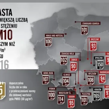 Radomsko wśród smogowych rekordzistów