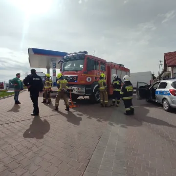 Samochód stoczył się do oczka wodnego