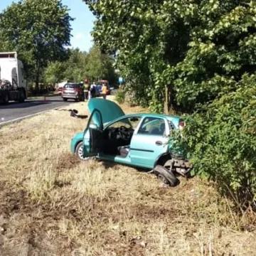 Zderzenie dwóch aut na DK91