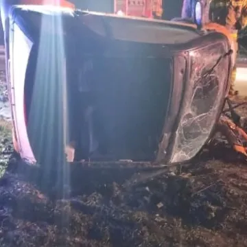 Samochód wpadł w poślizg