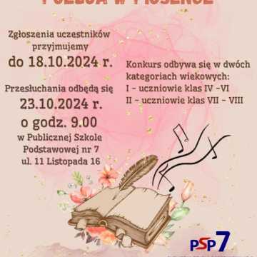 Zgłoszenia do Międzyszkolnego Konkursu Wokalnego „Poezja w piosence”