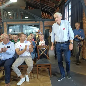 Bogusław Wołoszański na spotkaniu w Radomsku