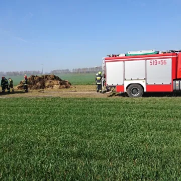 Brudzice: spłonęły baloty słomy i opony