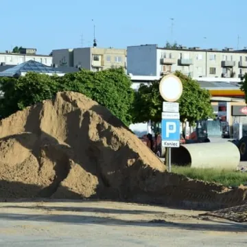 Prace przy budowie ronda na ul. Brzeźnickiej