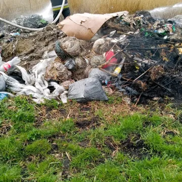 Borzykowa: płonęły śmieci i trawa