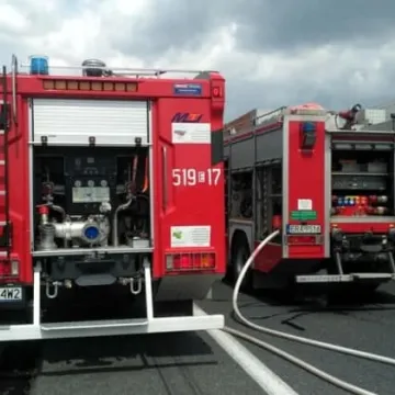 Pożar samochodu na DK1