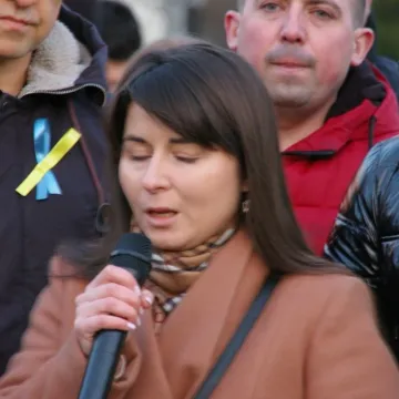 Radomsko: Wiec solidarności z Ukrainą