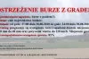 Zalecenia dla mieszkańców - burze z gradem i silny wiatr