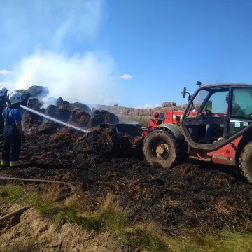 Pożar balotów siana w gm. Wielgomłyny