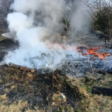 Strażacy gasili pożar w gminie Dobryszyce