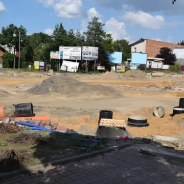 Praca przy przebudowie skrzyżowania wre