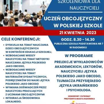 PSP nr 7 organizuje konferencję „Uczeń obcojęzyczny w polskiej szkole”