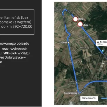 Zamkną 17 kilometrowy odcinek  DK1 Kamieńsk - Radomsko